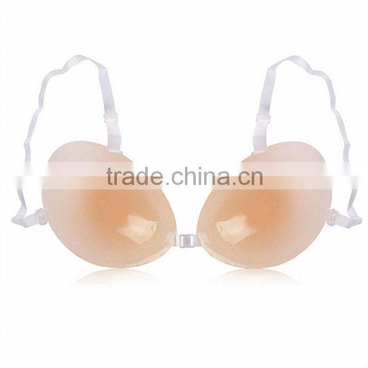 2014 hot wholesale underwear silicone bra with strap (CM014)
