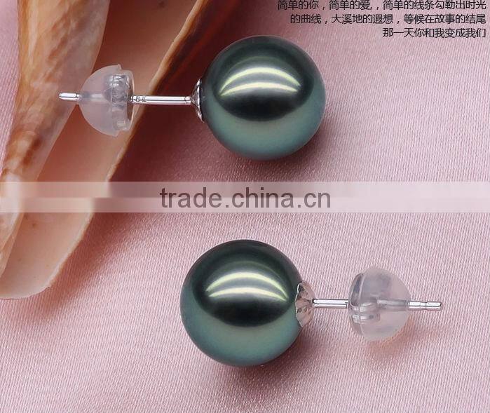 natural tahiti peacock design earrings