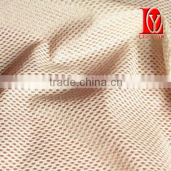 100% poly tricot mesh fabric with wicking treatment