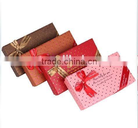 Newly style for the chocolate paper box with bow