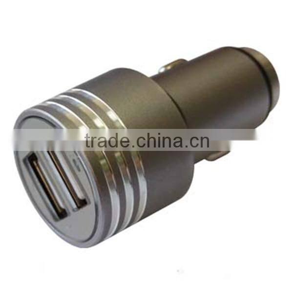 Colorful Stainless Steel Safty Hammer Car Charger With 2 Usb Ports 3.4a