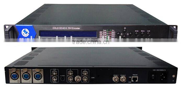Ts and ip video mpeg4/h.264 sd and hd single channel Encoder COL5100