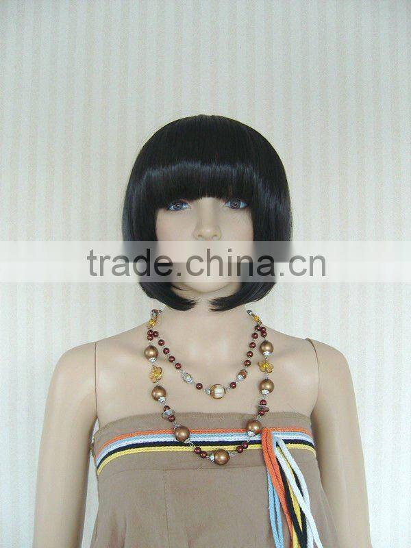 2014 new arrival short black wigs for white women