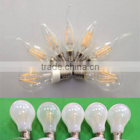 2015 CE RoHS UL 360 degree 6W A60 A19 LED filament bulb