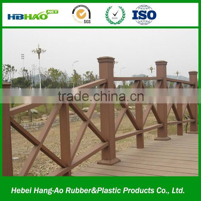 Anhui anti-UV groove outdoor hollow plastic composite wpc decking