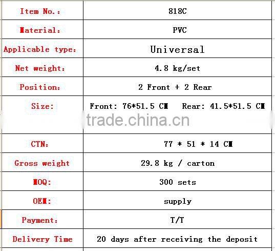 wholesale rubber material car mat black color