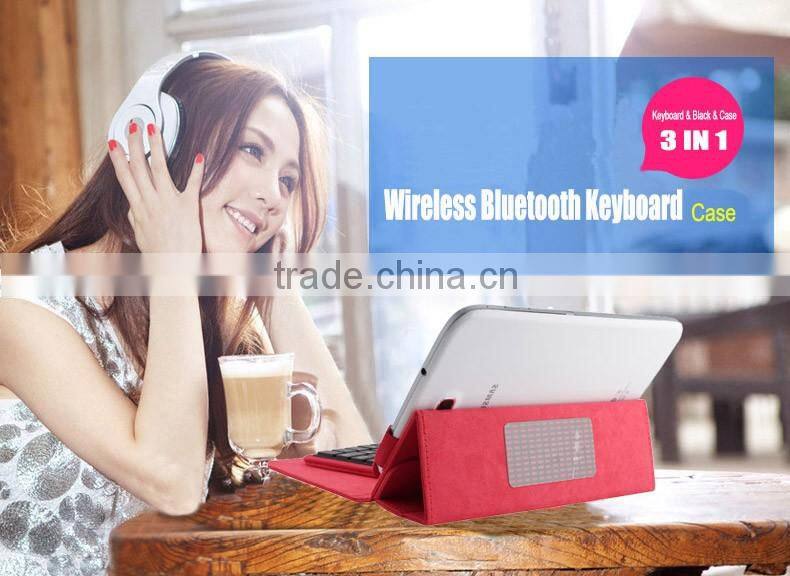 Universal PU leather tablet case with keyboard wireless for 7-8 inches, android ISO system-TY4708