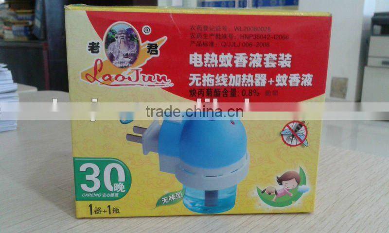 Electric mosquito vaporizer with liquid