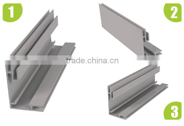 Frameless 65mm single side light box aluminum extrusion profiles