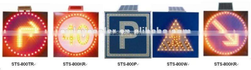 solar turning signs/illuminated traffic arrow signs/solar limit warning sign