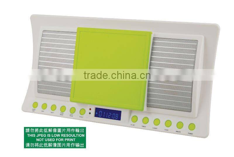 Vertical CD player with motorized door and sensor touch buttons