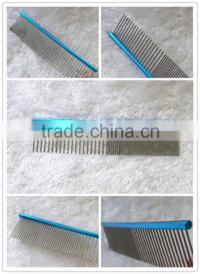 New products 2016 dog pet comb colored metal comb