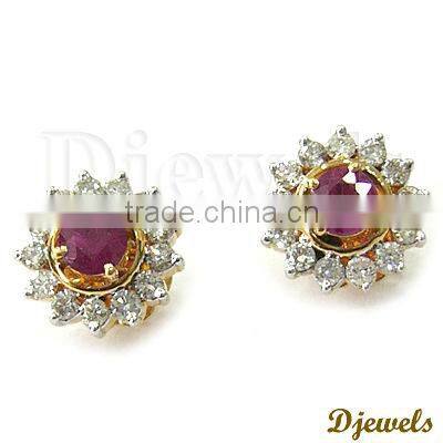 Diamond Earrings, Diamond Gold Earrings, Diamond Jewelry