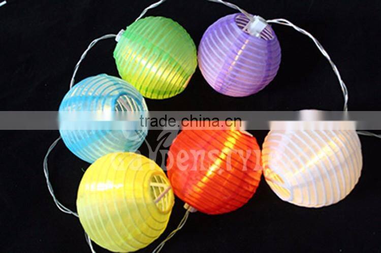 chinese lantern waterproof Rechargeable Nylon Solar Lanterns, decorative lantern round high quality, multicolor lantern solar