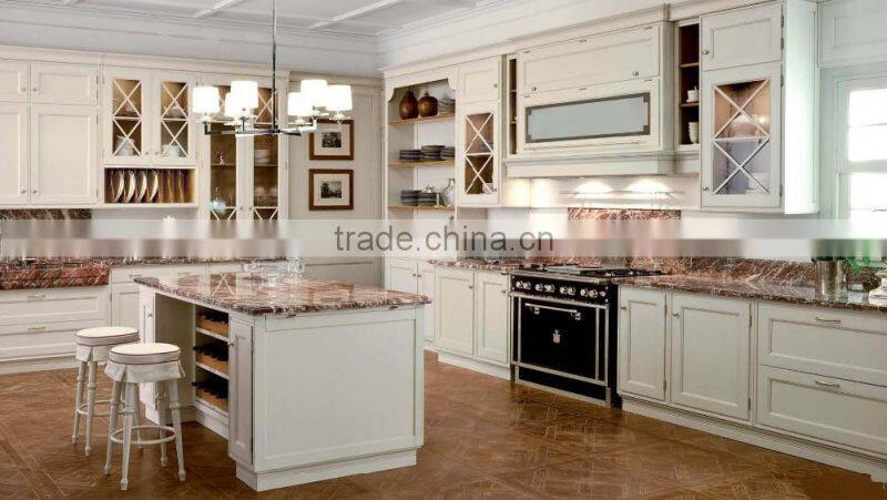 Morden MDF with high glossy white kitchen cabinet for home or hotel furniture manufacturing