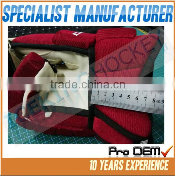 High durability Nylon protection hockey gloves/Color custom ice hockey gloves