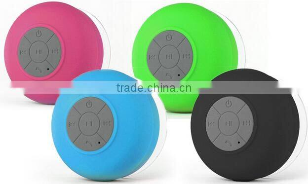 Bluetooth Waterproof Wireless Shower Handsfree Mic Suction Speaker Gift Rainbow Colors