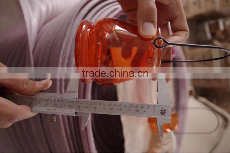 wholesale hanging christmas candle jar with sand and tealight candle