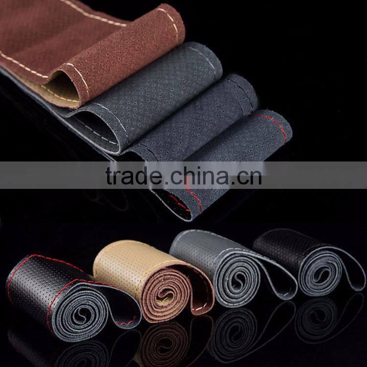 Free gifts Genuine Leather Car Steering Wheel Cover for Automobile Sales Servicshop 4S