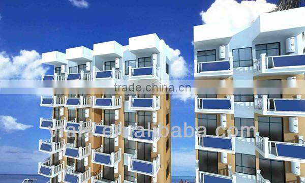 Flat plate hanging solar water heater, portable water solar heater, balcony solar water heater