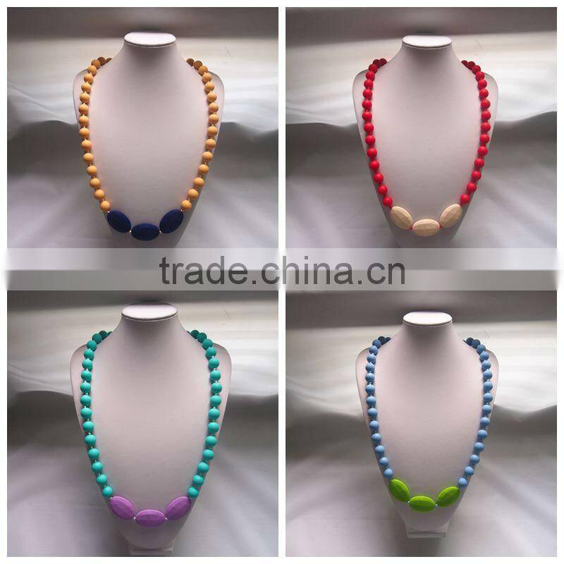 silicone teething jewelry Use color colors for you choice Necklaces Silicone Bead teething