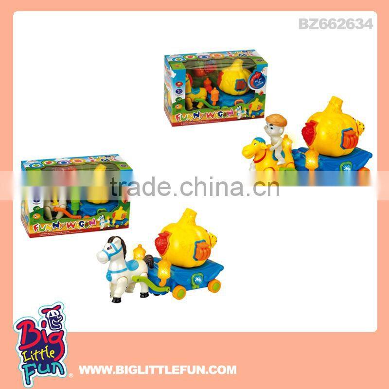 Battery operated toy horse carriage