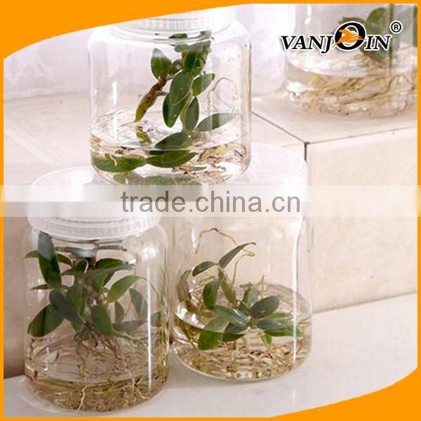 500ML/480ML/350ML/270ML Clear Round Plastic Jar for Hydroponic Plants