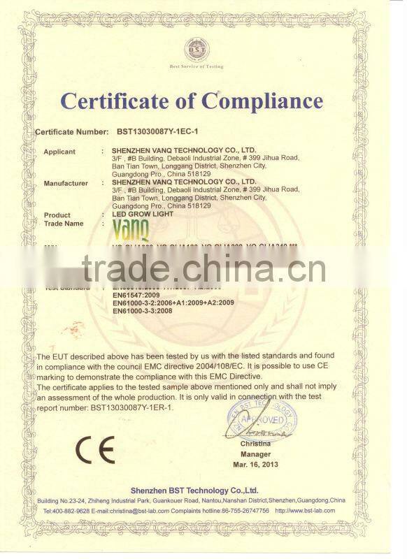 VanQ Newest integrated grow light with good heat dissipation system modular indenpendent desgin and optical lens