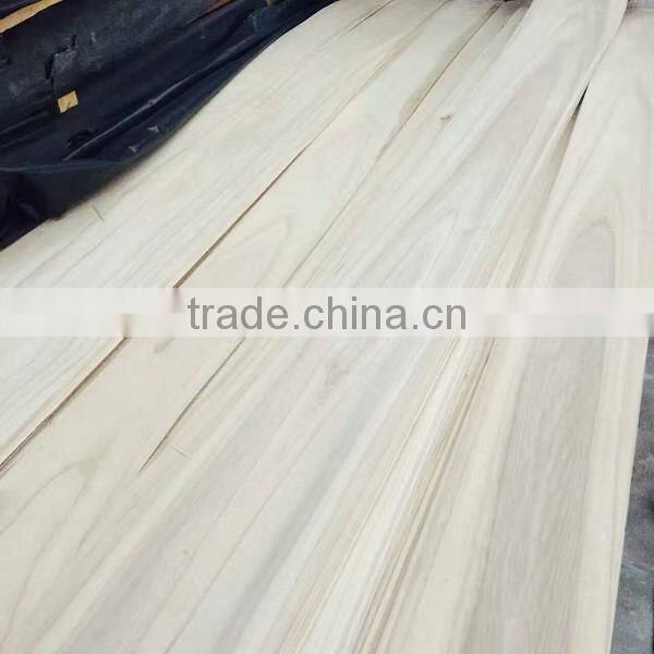 1220x2440mm 0.3mm paulownia face veneer for furniture wall hotel decoration