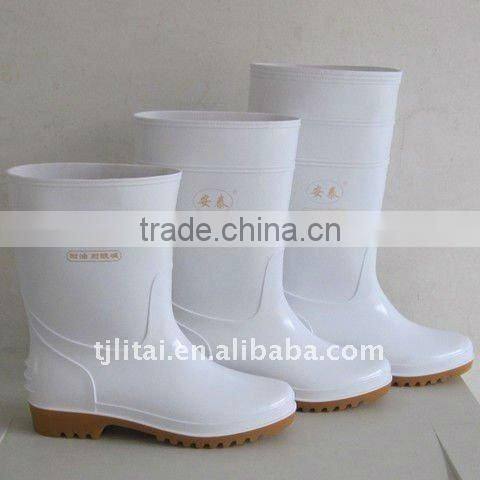 waterproof high ankle moist/wet conditions food factory white long boots