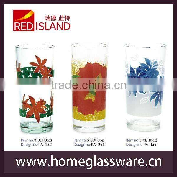 2014 flower engraved designs glass cups/beautiful cups /glassware