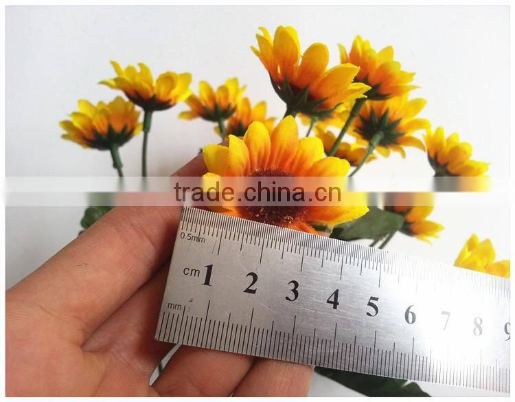 High quality bouquet sunflower artificial silk sunflowers for home table decor