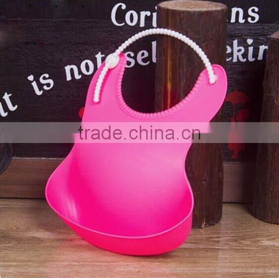 Silicone Waterproof Baby Feeding Solid Bibs , Burp Leakproof Silicone Baby Feeding Bibs ,SiliconeSaliva Towel Little Baby Bibs