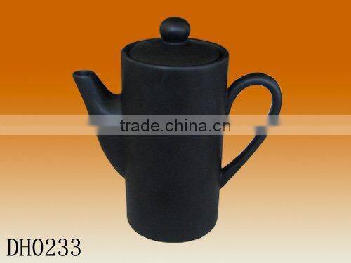 Factory direct wholesale 300ml black matt ceramic teapot