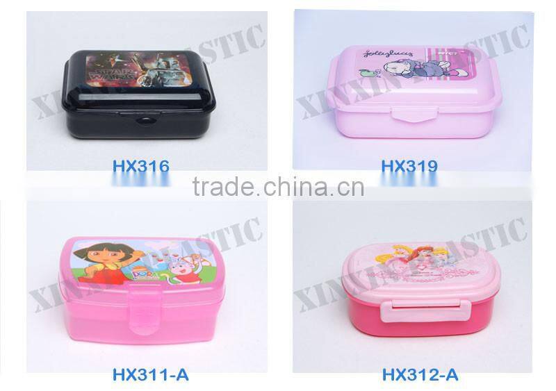 plastic double layer bento lunch box