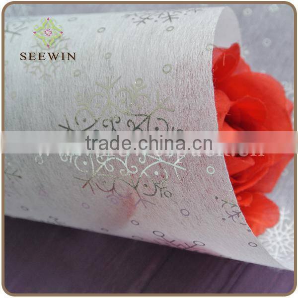 Snowflake printed nonwoven fabric