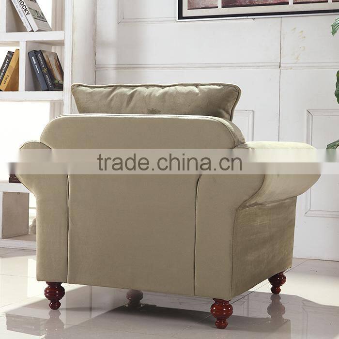European American rustic style comfortable fabric sofa chair for living room bedroom LQ-D015#