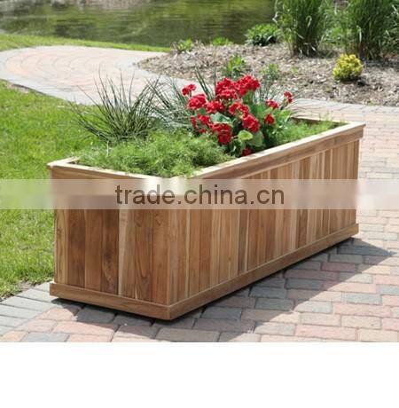 Arlau 3 piece wooden flower pots planters