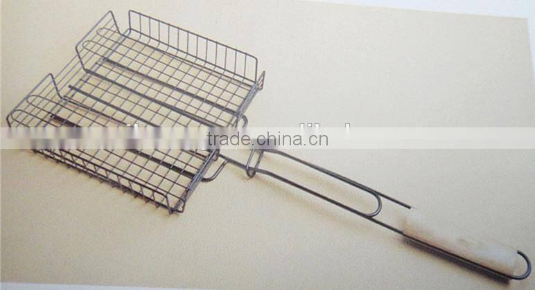 RH-AW201N High quality non-stick High side hamburgers grill basket bbq grill