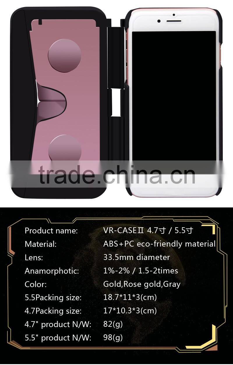 2016 best selling Smartphone case Virtual Reality VR box 3d video glasses