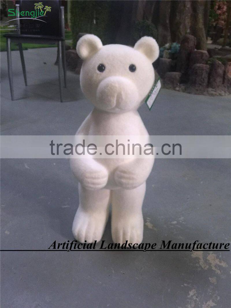 high quality green moss bear,fake green grass moss animal lovely moss in guangzhou