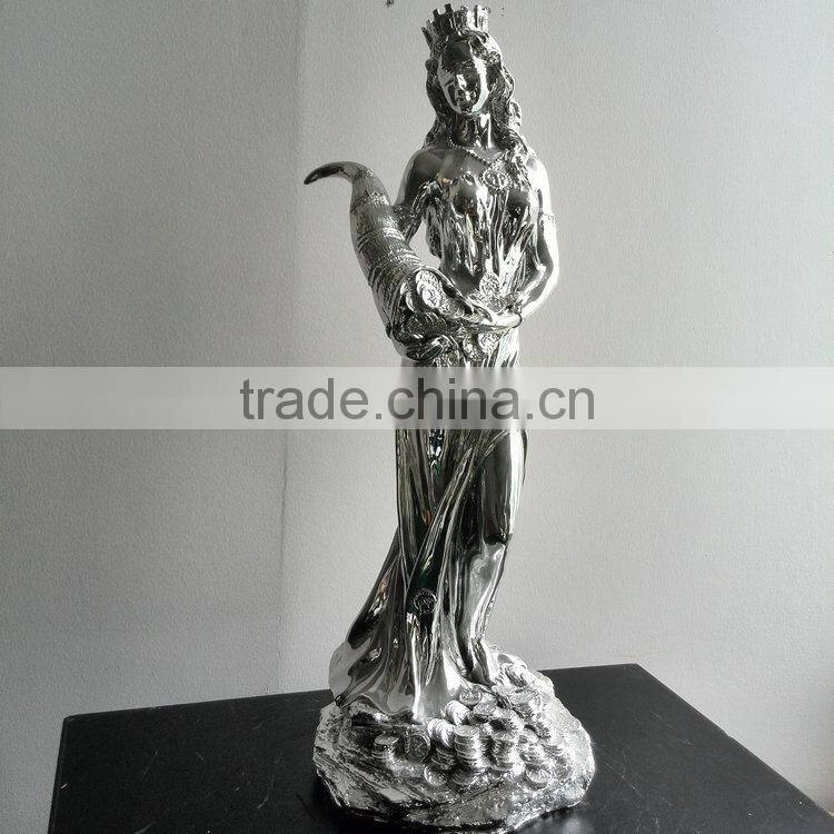 Polyresin prety girl sculpture