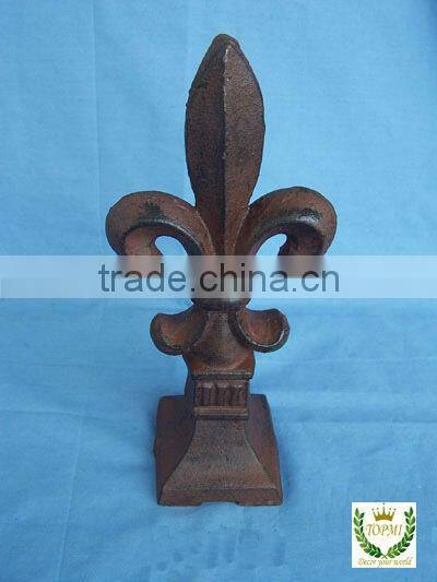 Cast Iron Fleur De Lis Wall Plaque Metal Art Old World Tuscan Decor Cross