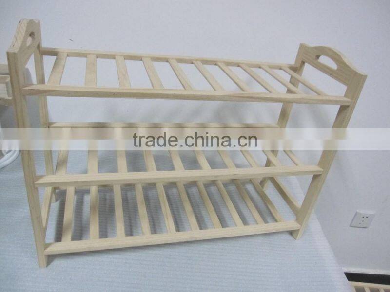 wooden shoe rack