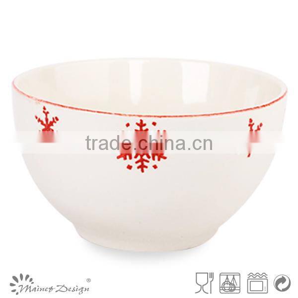 5 inch ceramic bowl with Christmas Imprint
