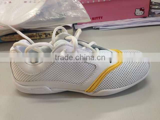 Pure white unisex Cheerleading dance shoes soft durable sole athletic training dancing shoes