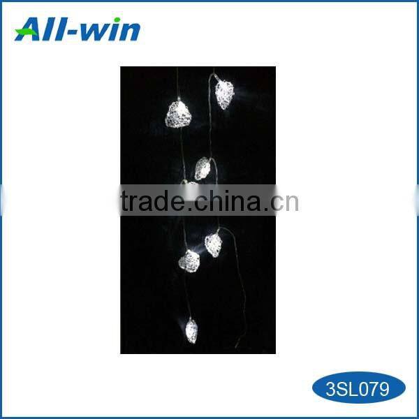 attractive heart-shaped LED solar light, cyrstalline LED light with solar panel Holiday lamp Fairy Lights