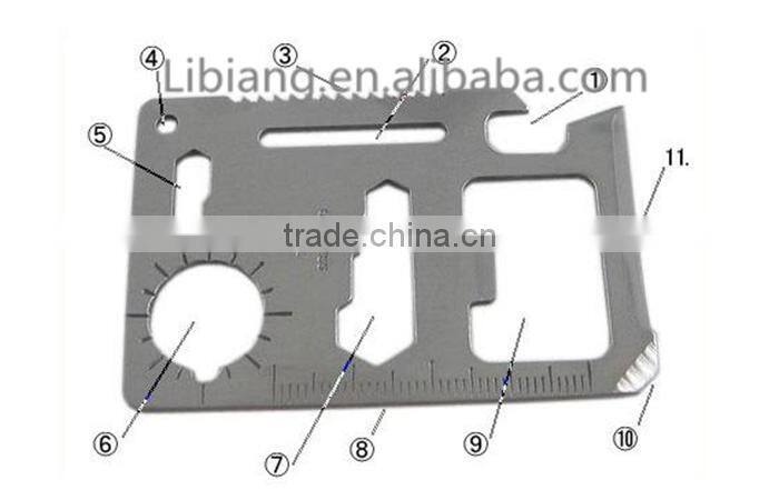 Wholesale Stainless Steel Emergency Survival Multifunction Credit Card Knife