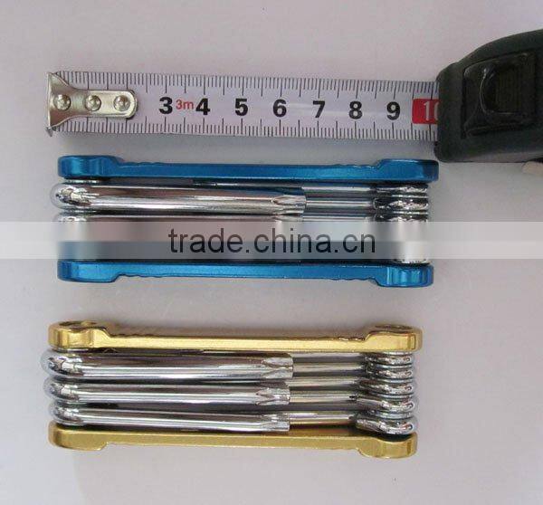 8PC Folding Hollow Star Key Wrench Set Hand Tool