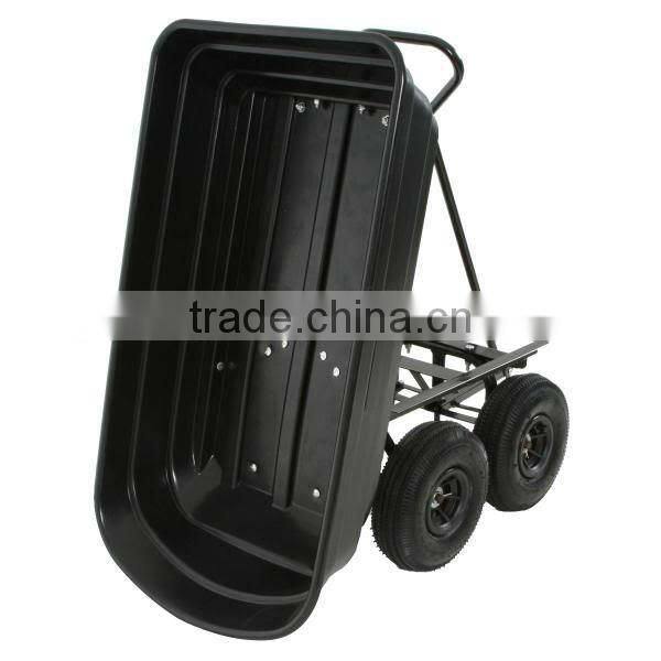 TC1801 plastic garden cart with 4 wheel